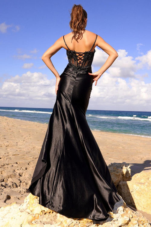 This elegant one-shoulder lace dress is perfect for prom or a semi-formal occasion. The gown features a delicate lace overlay and the fitted bodice flatters the figure. The one-shoulder design adds a touch of asymmetry, while the long, flowing skirt makes a dramatic statement.  ACE BZ9020