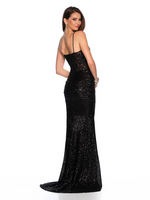 This dress features an illusion corset bodice with a sweetheart neckline, spaghetti straps, a fitted silhouette and sequin stretch mesh fabric with floral embroidery. This dress is a stunning choice for your next prom or formal event.  DJ 11662
