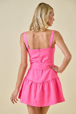 This ruffle-tiered mini dress features a sweetheart neckline with straps and a belt at the waist. Style this dress to make it your own at your next homecoming or formal event.

DM A3320