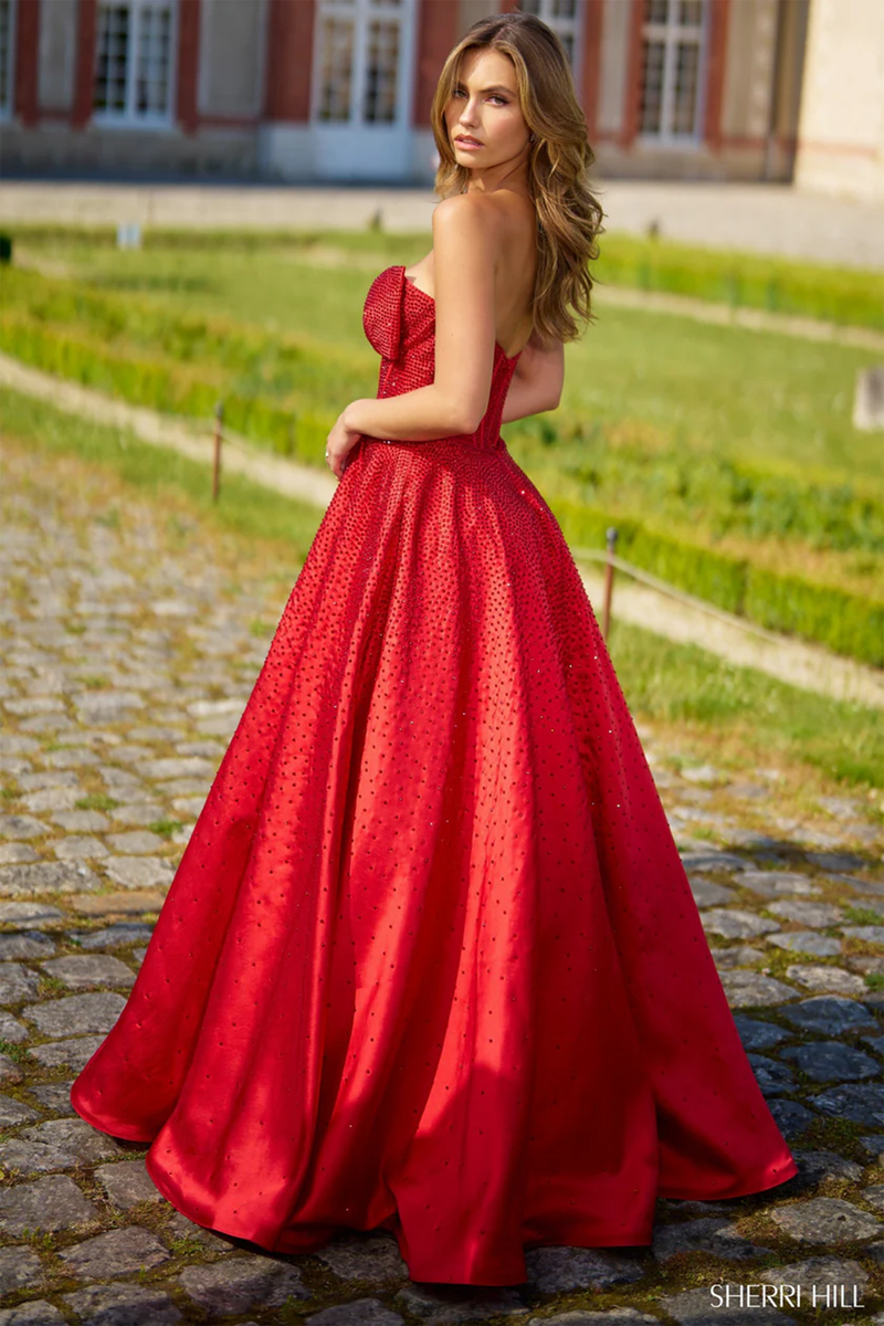 earrings for red prom dress perfect dress to grab some crystal earrings with, #redpromdress #thepromshop #longpromdress #promseason2026