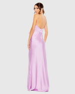 Crafted from luxurious satin fabric, this gown exudes effortless elegance. The eye-catching rhinestone-encrusted bow adds a touch of glamour with a fitted silhouette and spaghetti straps.

Mac Duggal 68144