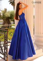 This dress features beautiful lace applique, a scoop neckline, and adjustable spaghetti straps, you'll look like royalty in this elegant and fun-loving ensemble. And the best part? Pockets! Choose this classic A-line silhouette for your next prom or formal event.  CLE 810878
