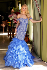 This stunning mermaid gown features a shimmering sequin bodice that flows effortlessly into a dramatic tiered ruffle skirt. The perfect choice for making a statement at pageants or at your next formal event.

ARY 39551