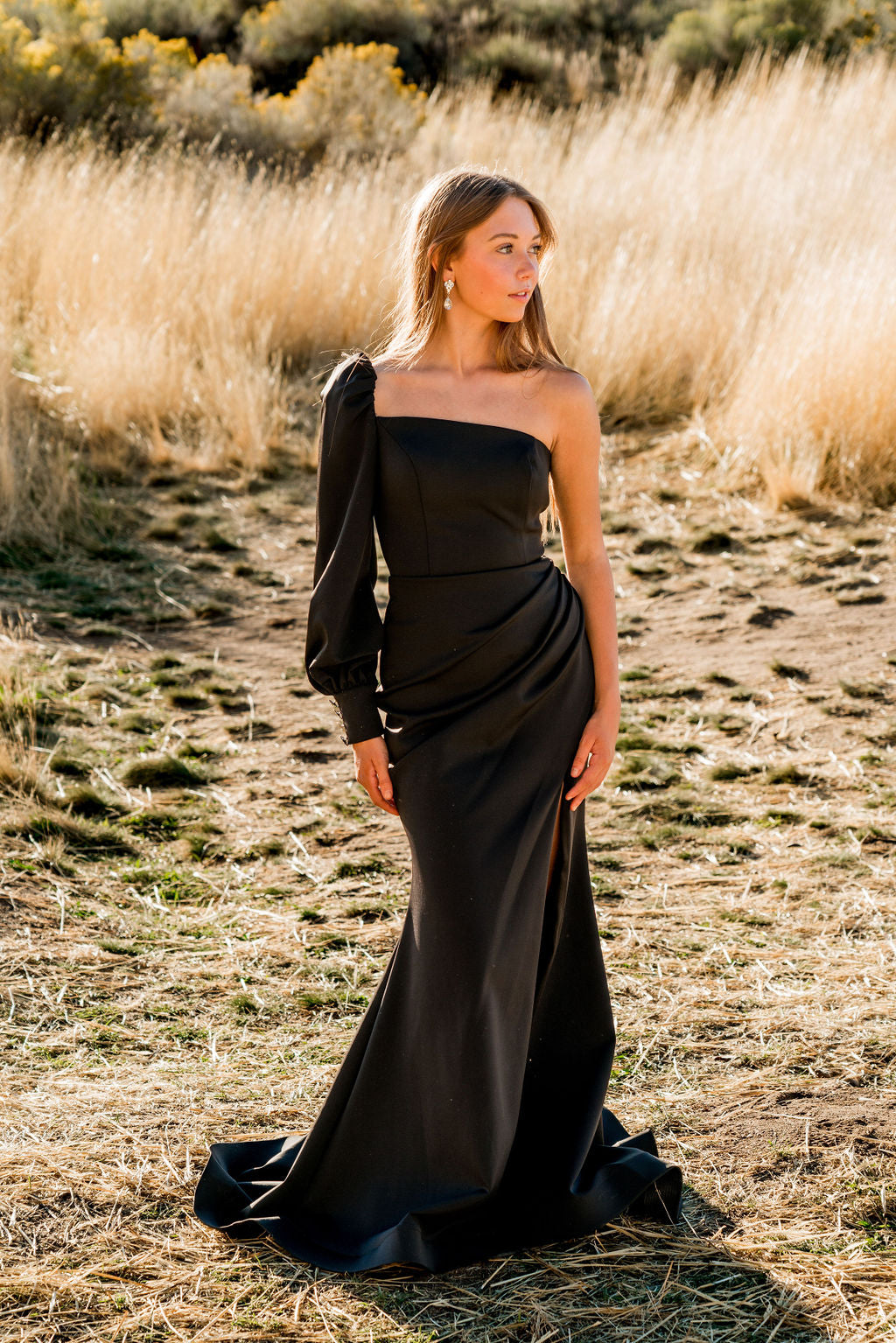 chinese dress ladies Chic Black A-line Layered Evening Dress,Black Strapless Evening Gown Y –  Simplepromdress