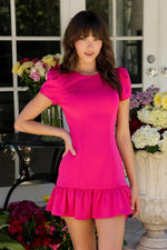 This cocktail dress features short sleeves, with a fitted silhouette, a fully covered back with a ruffle detail on the hem. This is an ideal choice for anyone looking for a modest dress for your next homecoming or formal event.

ARY 29801