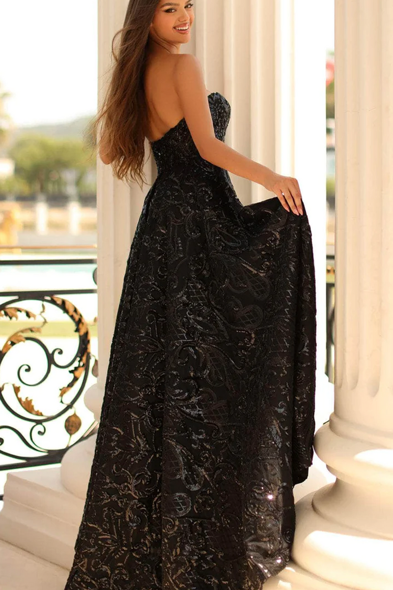 Sequin Feather Gown | bebe