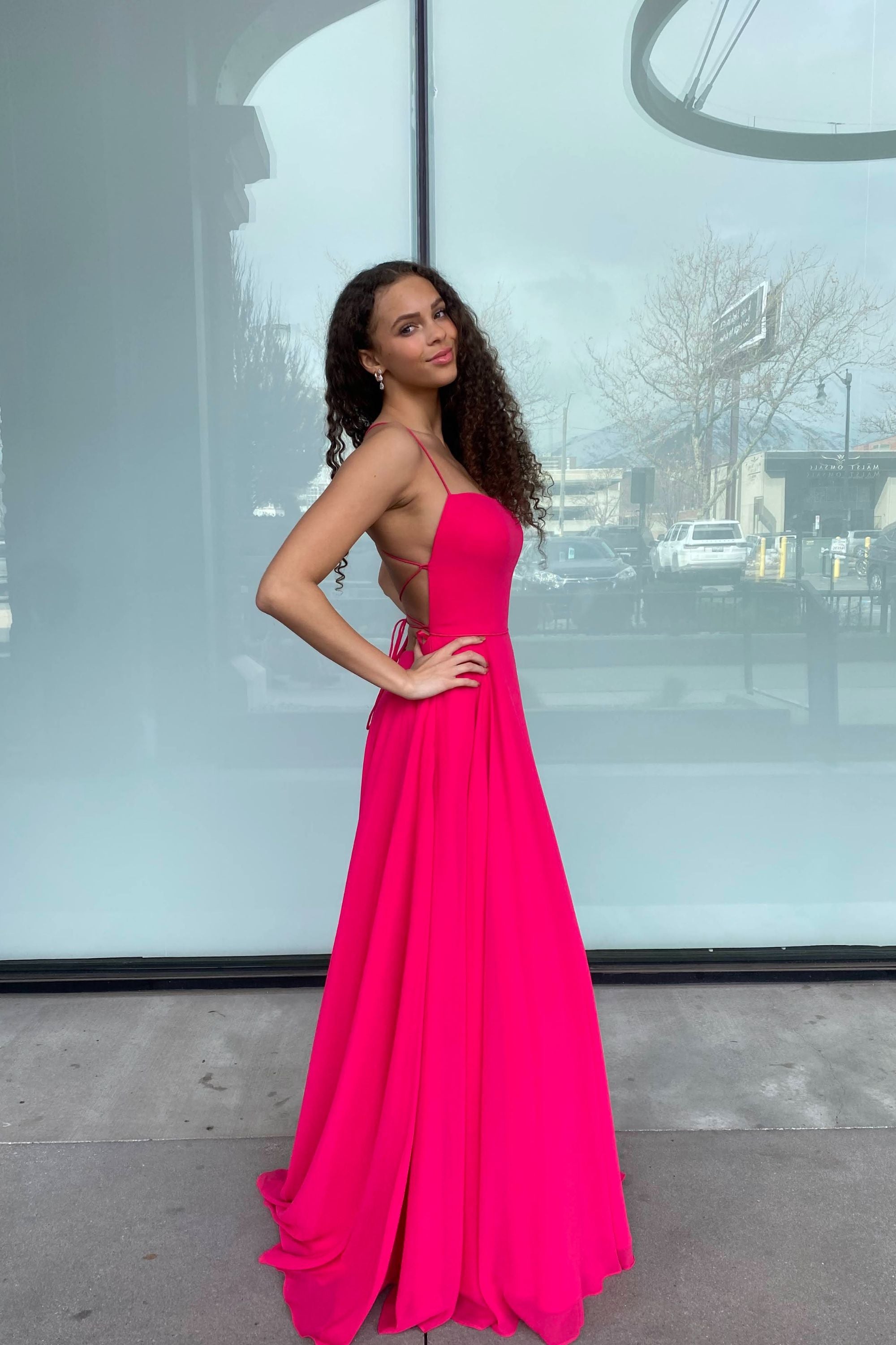 carnation pink dress Spencer Dress